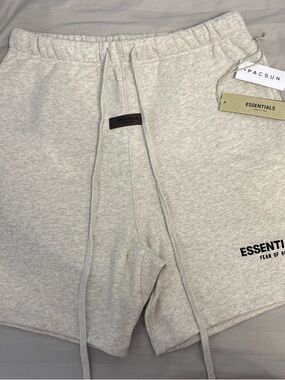 Fear of God Essentials Light Gray Athletic Shorts